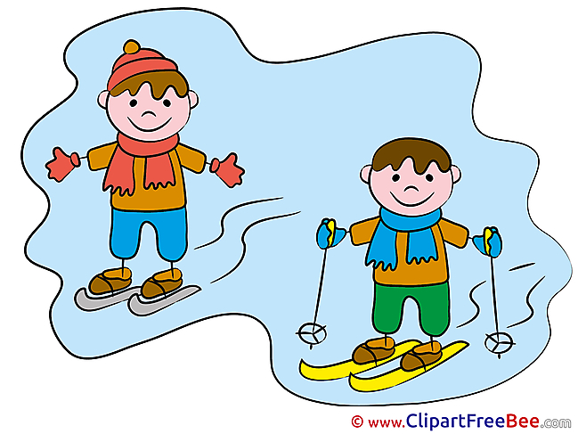 Ski Children Kindergarten Clip Art for free