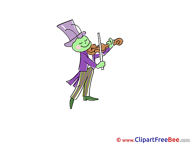 Violin Cricket printable Illustrations Kindergarten