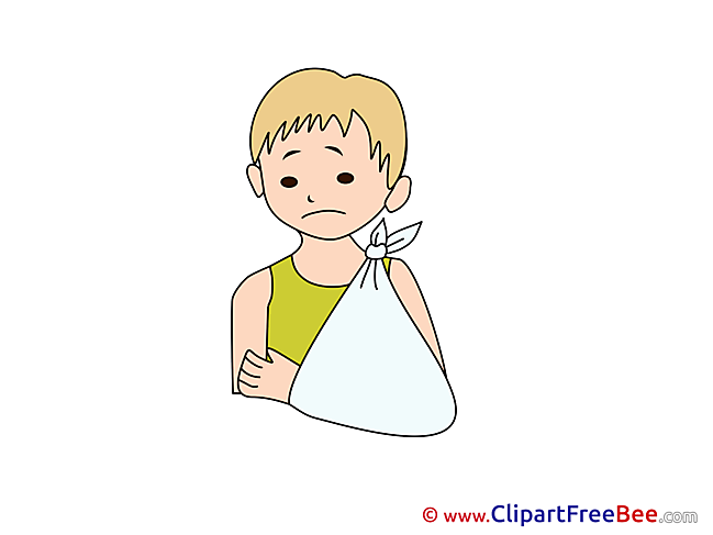 Broken Arm Boy download Clip Art for free