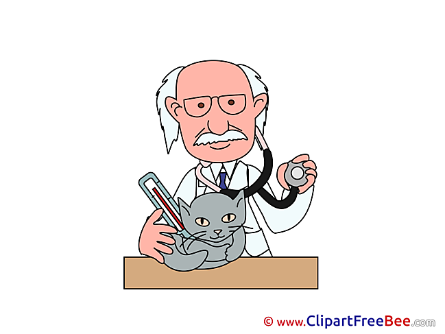 Vet Cat printable Illustrations for free