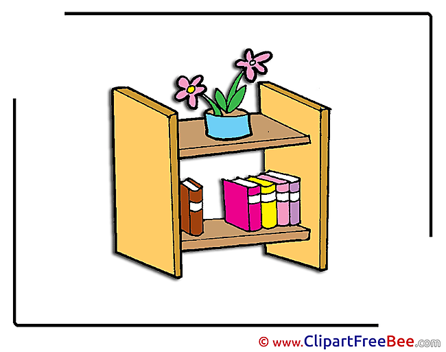 Bookshelf Flowers Books Pics download Illustration