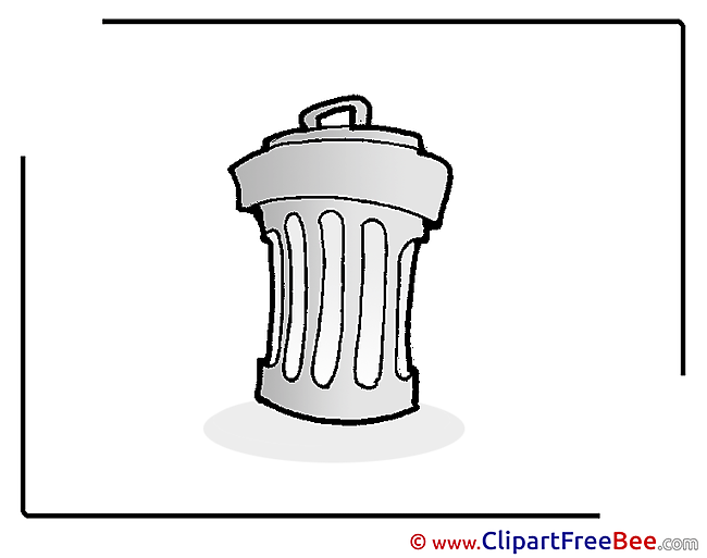 Thrash Bin printable Illustrations for free