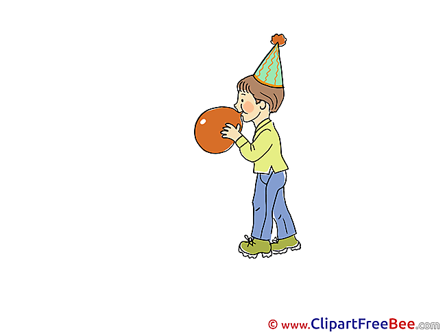 Balloon Boy Party Clip Art for free