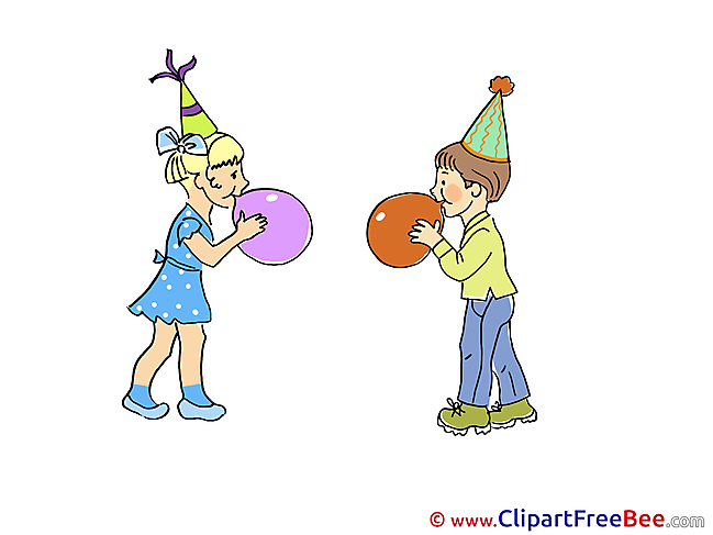 Balloons Children Pics Party Illustration