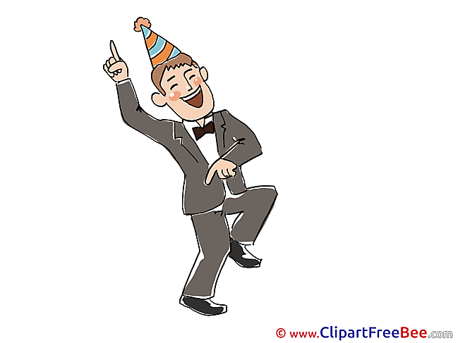 Black Costume Man Dancer Clip Art download Party