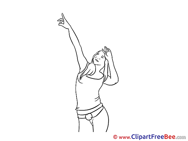 Drawing Dancer Woman Party download Illustration