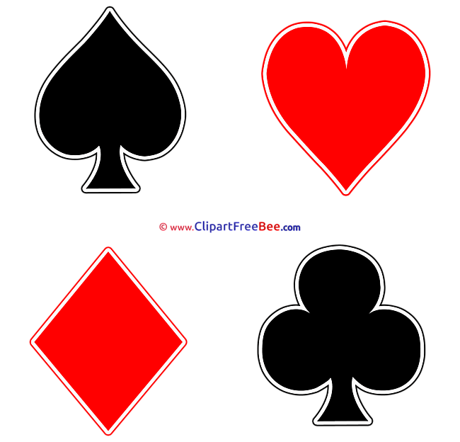 Suits Playing Cards Cliparts Party for free