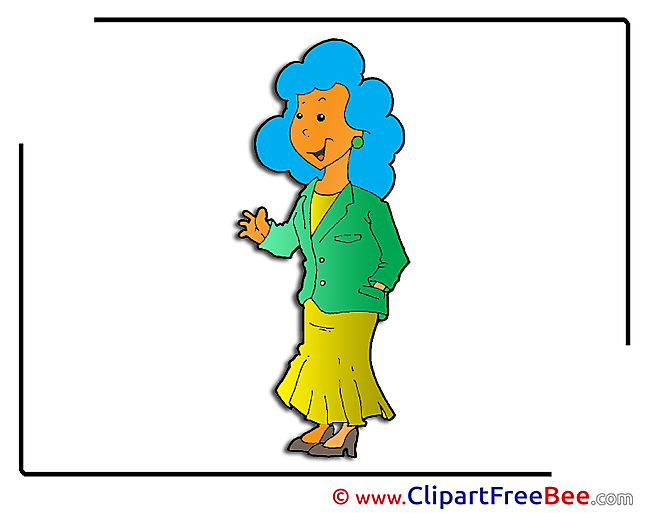 Blue Hair Woman Images download free Cliparts