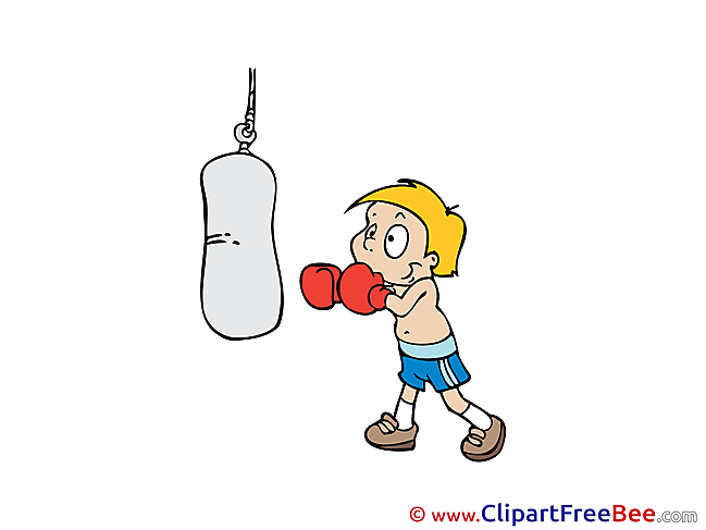 Boxer Boy Kick Pics printable Cliparts