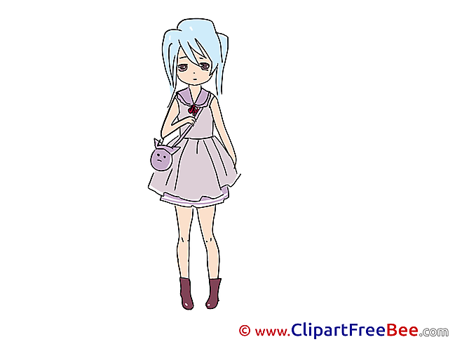 Dress Girl Anime printable Images for download