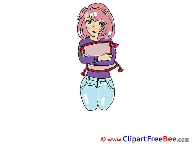 Pink Hair Woman download printable Illustrations