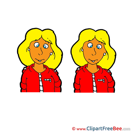 Twins Girls printable Illustrations for free Twins Girls printable Illustrations for free