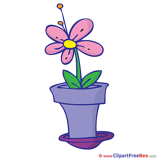 Picture Flower in Pot Pics printable Cliparts