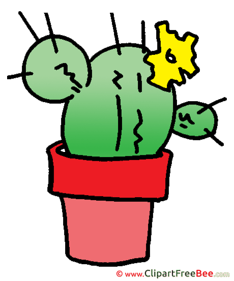 Pot Cactus Clipart free Illustrations