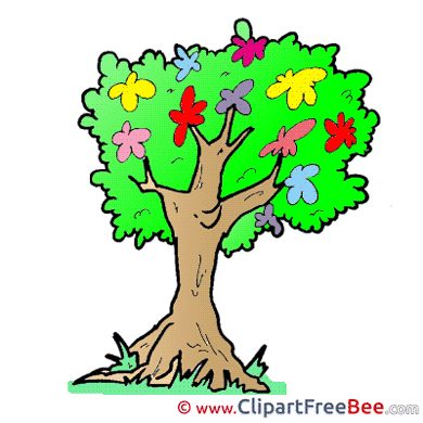Tree with Flowers free Illustration download Tree with Flowers free Illustration download