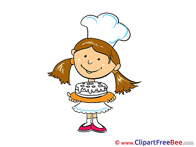 Cake Cook Girl free Cliparts for download