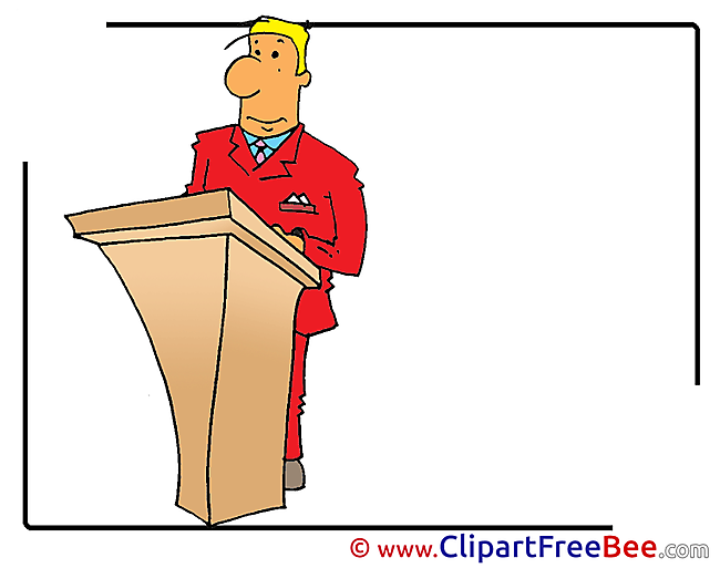 Conference Man Clipart free Illustrations