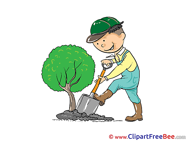 Gardener Tree Clip Art download for free