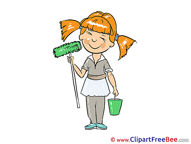 Girl Painter Clipart free Illustrations