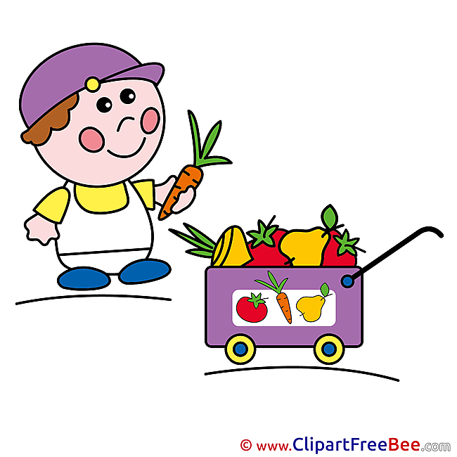 Vegetables Boy Clipart free Illustrations