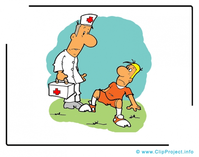 Doctor on the Soccer Field Clipart