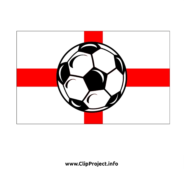 England flag and Soccer Ball Clip Art