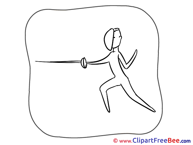 Fencing Sport Clip Art for free