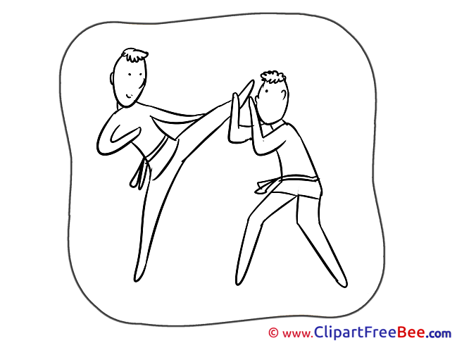 Karate printable Illustrations Sport