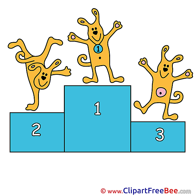 Dogs Pedestal Sport Illustrations for free