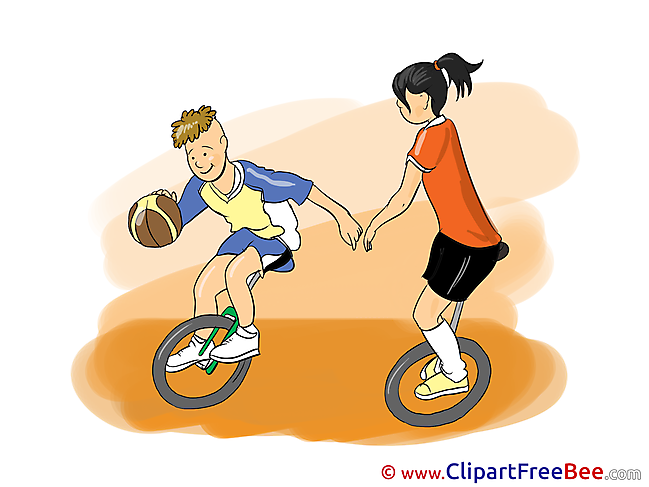 Unicycle Basketball free Illustration Sport