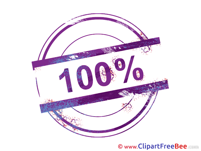 100 Percent Pics Stamp Illustration