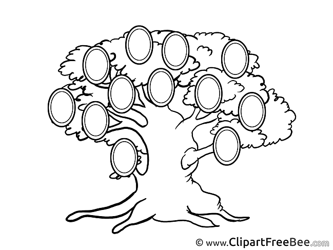 Coloring Family Tree Illustrations for free