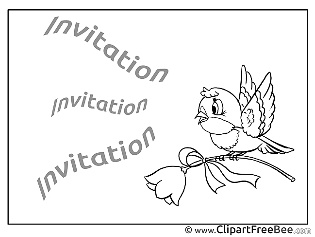 Bird free Postcards Invitations