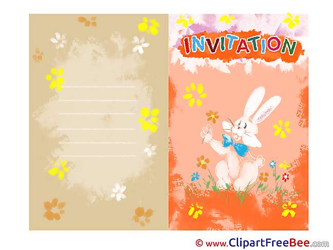 Hare Invitations Greeting Card for free