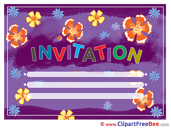 Illustration Invitations Postcards