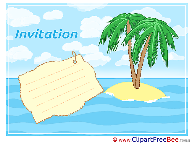 Island printable Greeting Cards Invitations