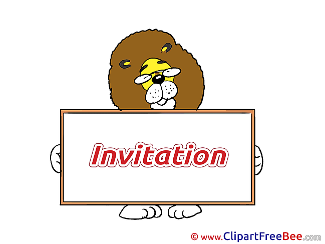 Lion Invitations Wish Card