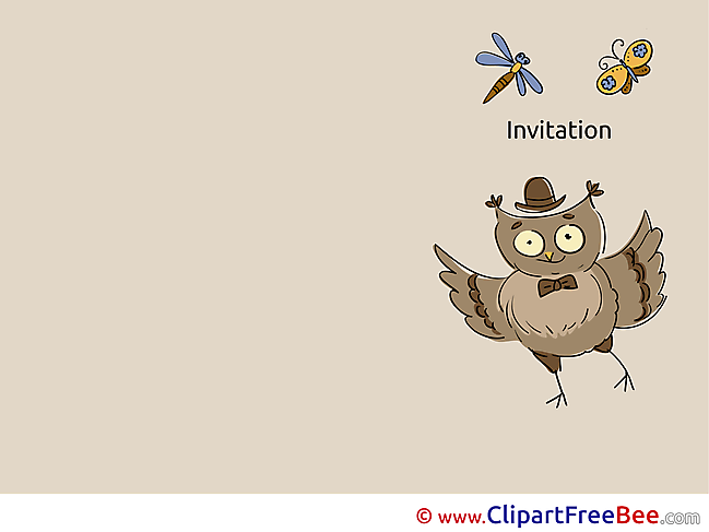 Owl printable Greeting Cards Invitations