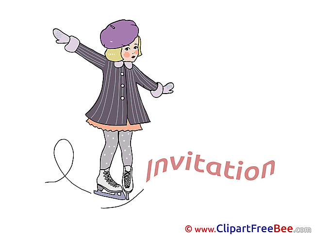 Skating Invitations Greeting Cards for free