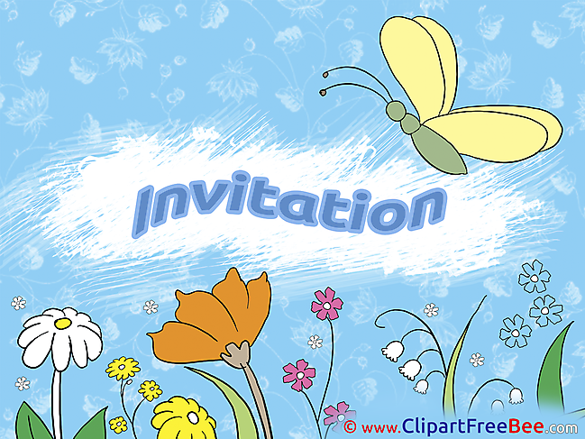 Sky Flowers Invitations Greeting Card for free