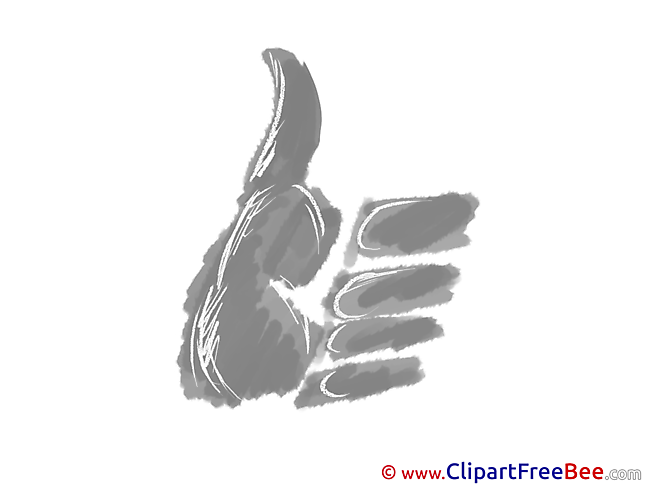 Grey Clip Art download Thumbs up