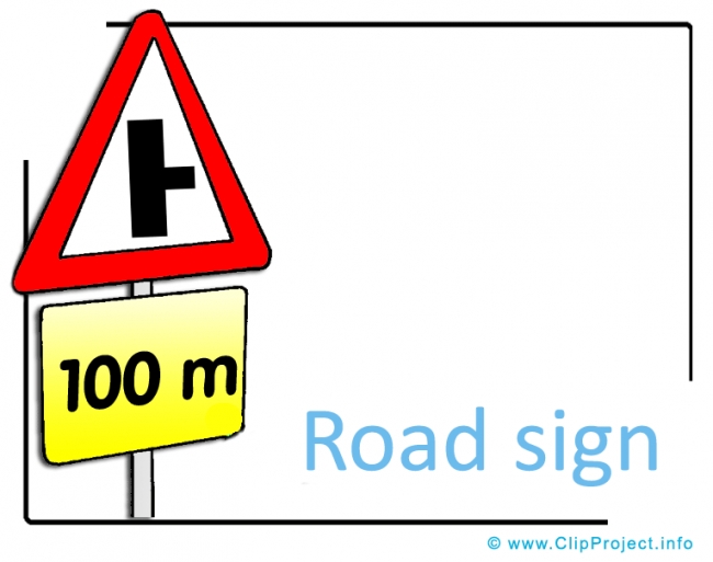 Road Sign Clipart Picture free - Transportation Pictures free