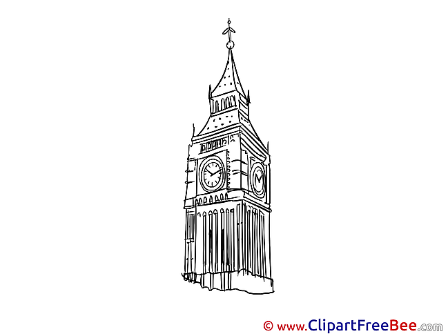 Big Ben London Cliparts printable for free