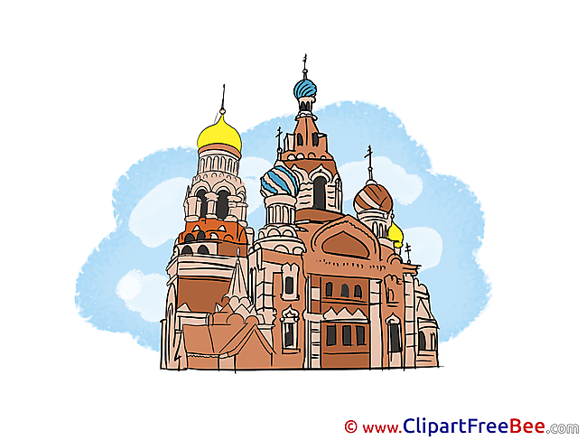 Moscow St. Basil's Cathedral Pics download Illustration