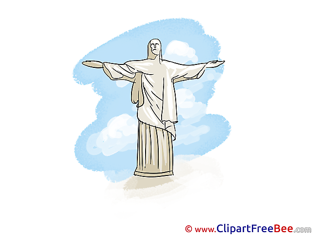 Rio de Janeiro Statue of Christ download Clip Art for free