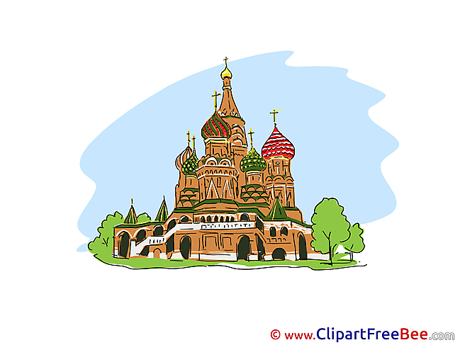 St. Basil's Cathedral Moscow Clipart free Illustrations