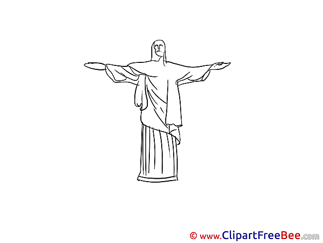 Statue of Christ Rio de Janeiro free printable Cliparts and Images