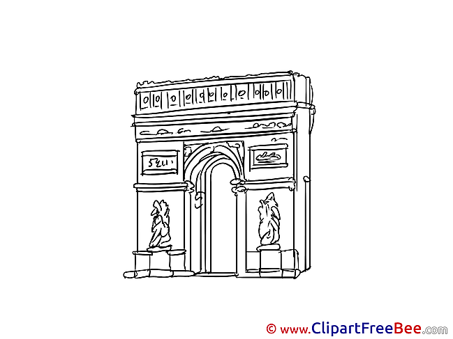 Triumphal Arch Paris Cliparts printable for free
