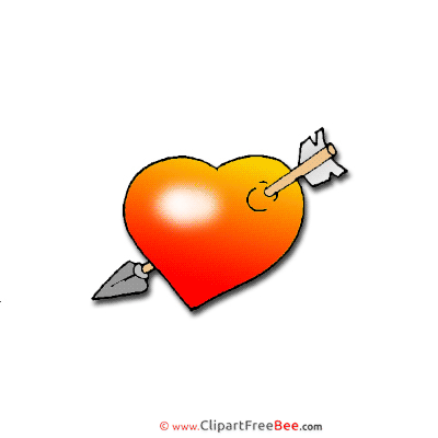 Arrow Heart Clipart Valentine's Day Illustrations