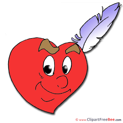 Feather Heart free Cliparts Valentine's Day
